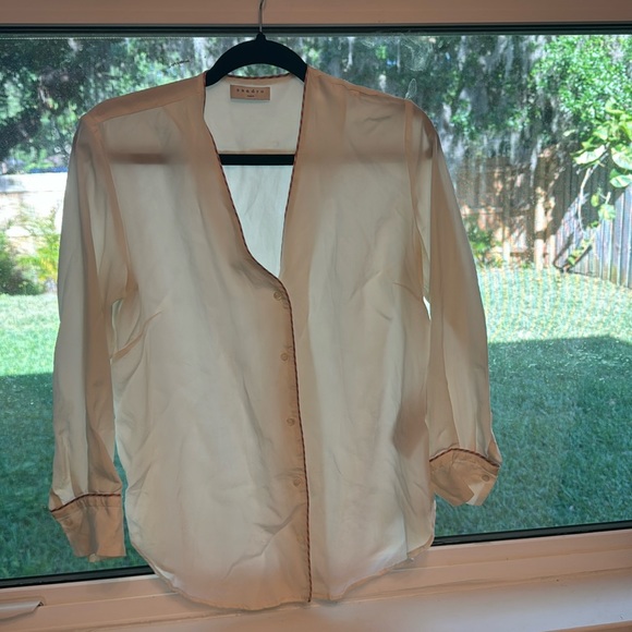 Sandro Tops - Sandro ivory silk blouse size 1